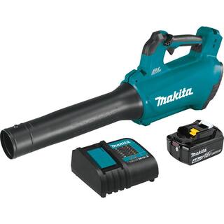 Makita 116 MPH 459 CFM 18V LXT Lithium-Ion Brushless Cordless Leaf Blower Kit with bonus Blower Nozzle and Flat End Nozzle XBU03SM1191L135