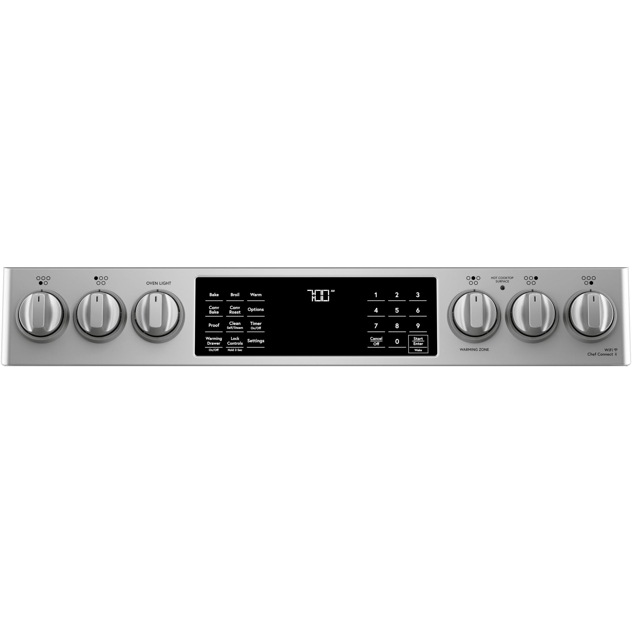 Café 30-inch Slide-in Electric Range with Warming Drawer CES700P2MS1