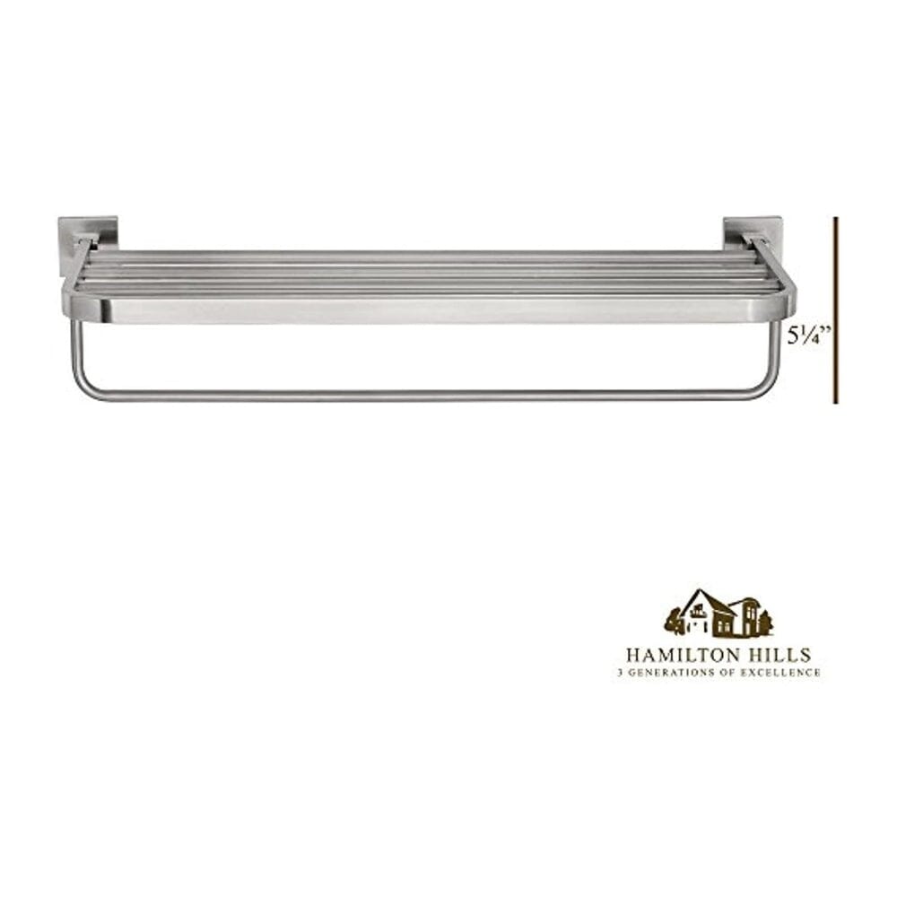 Modern Flat Brushed Nickel Towel Rack