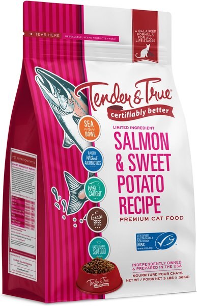 Tender and True Limited Ingredient Salmon and Sweet Potato Recipe Grain-Free Dry Cat Food