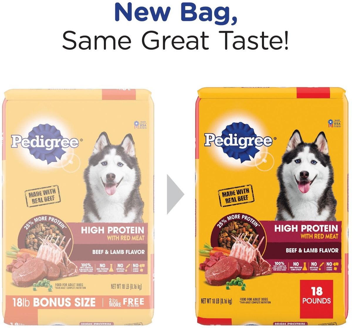 Pedigree High Protein Beef and Lamb Flavor Dog Kibble Adult Dry Dog Food