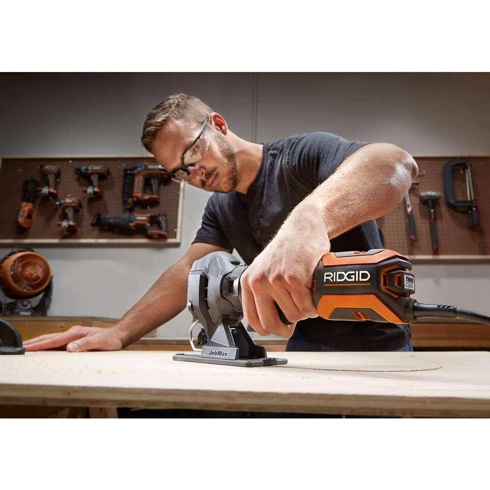 RIDGID 4 Amp Corded JobMax Multi-Tool with Tool-Free Head R28602