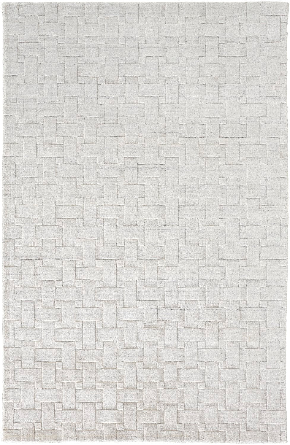 Tatem Hand Woven Linear White Rug