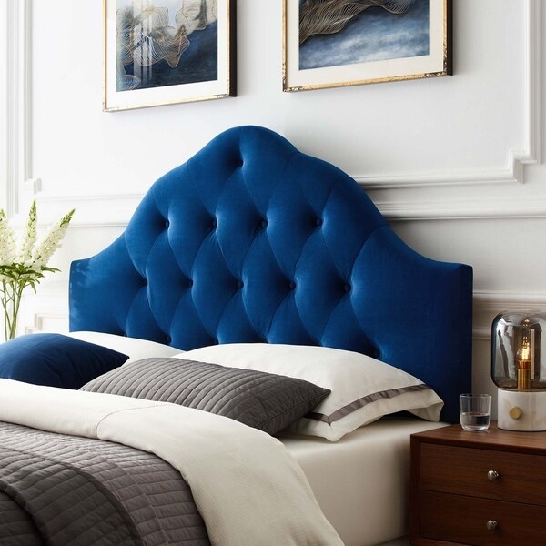 Sovereign Full Diamond Tufted Performance Velvet Headboard - - 28494738