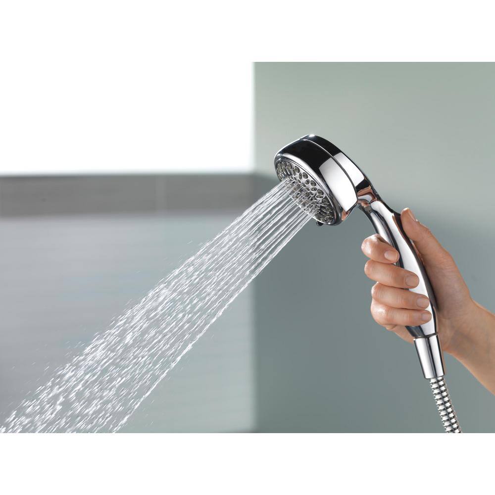 Delta 7-Spray 3.3 in. Single Wall Mount Handheld Rain Shower Head in Chrome 75700