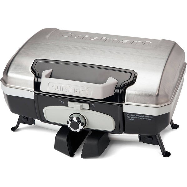 1 Burner Silver and Black Propane Outdoor Gas Grill