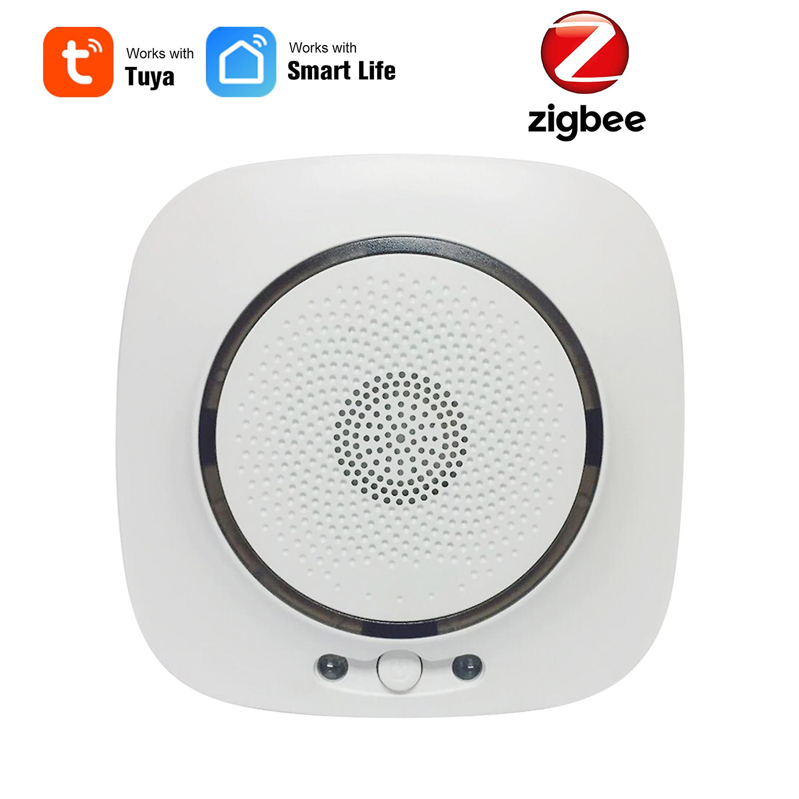 Zigbee Tuya Gas Detector Household Combustible Gas Natural Ch4 Leak Detector Natural Gas Leak Tester Sniffer Sound Alarm App Notification Pushing Tuya