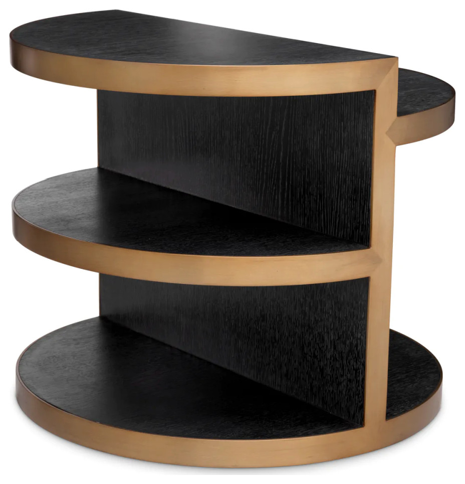 Black Oak Modern Side Table  Eichholtz Nilo   Contemporary   Side Tables And End Tables   by Oroa   Distinctive Furniture  Houzz