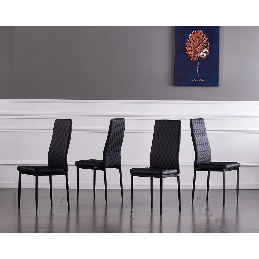 PU Leather Dining Chairs(Set of 6)   N/A