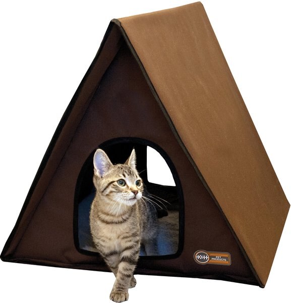 KandH Pet Products Outdoor Unheated Multi-Kitty A-Frame House