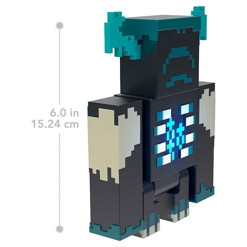 Mattel Minecraft Toys Warden Figure With Lights， Sounds and Accessories