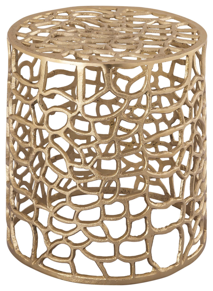 Sophia Gold Side Table   Contemporary   Side Tables And End Tables   by TOV Furniture  Houzz