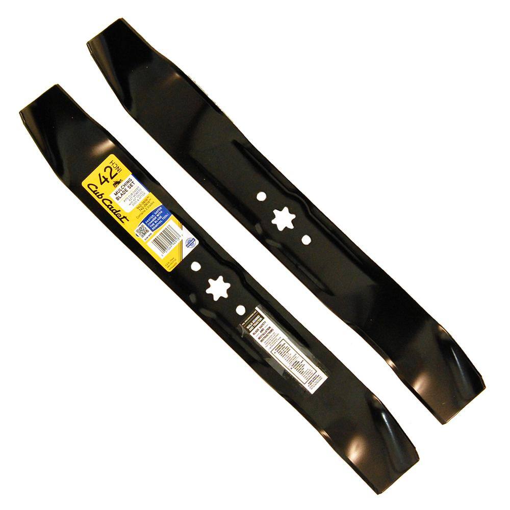 Cub Cadet Original Equipment 3-in-1 Blade Set for Select 42 in. Riding Lawn Mowers with 6-Point Star OE# 942-0616 942-0616A 490-110-C122