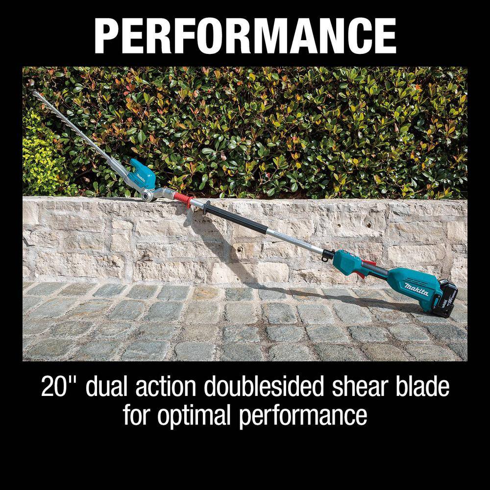 Makita 18V LXT Lithium-Ion Brushless 20 in. Articulating Pole Hedge Trimmer Kit (5.0 Ah) XNU01T