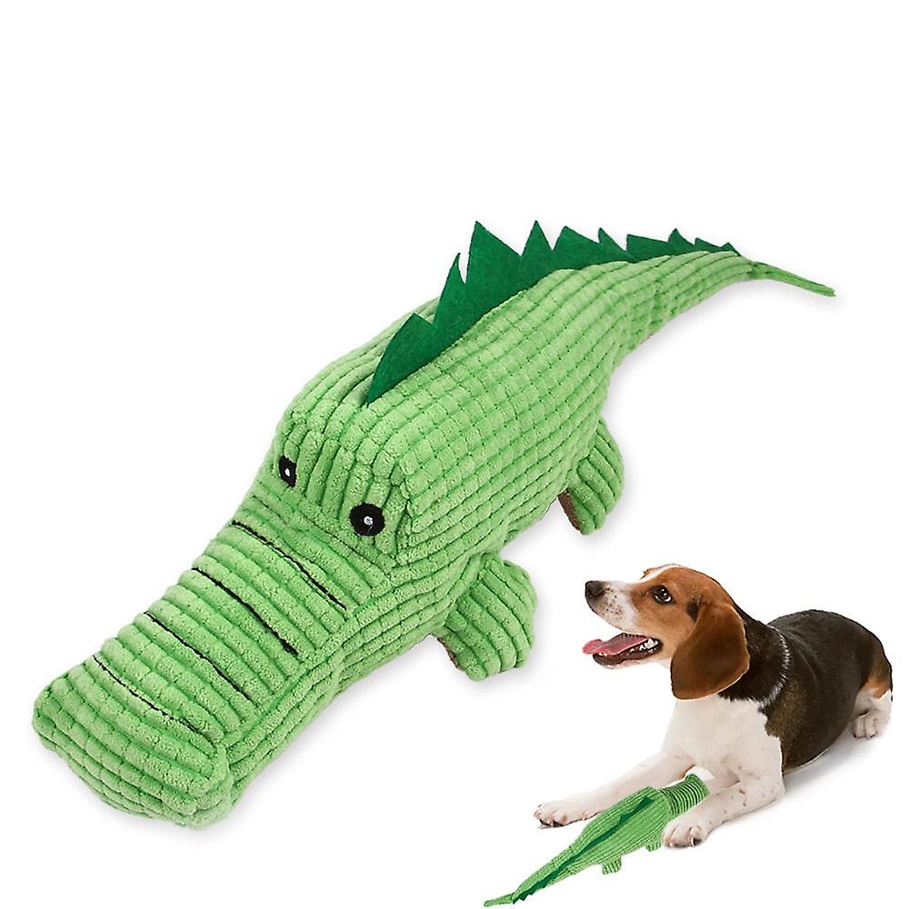 Squeaky crocodile plush dog toys