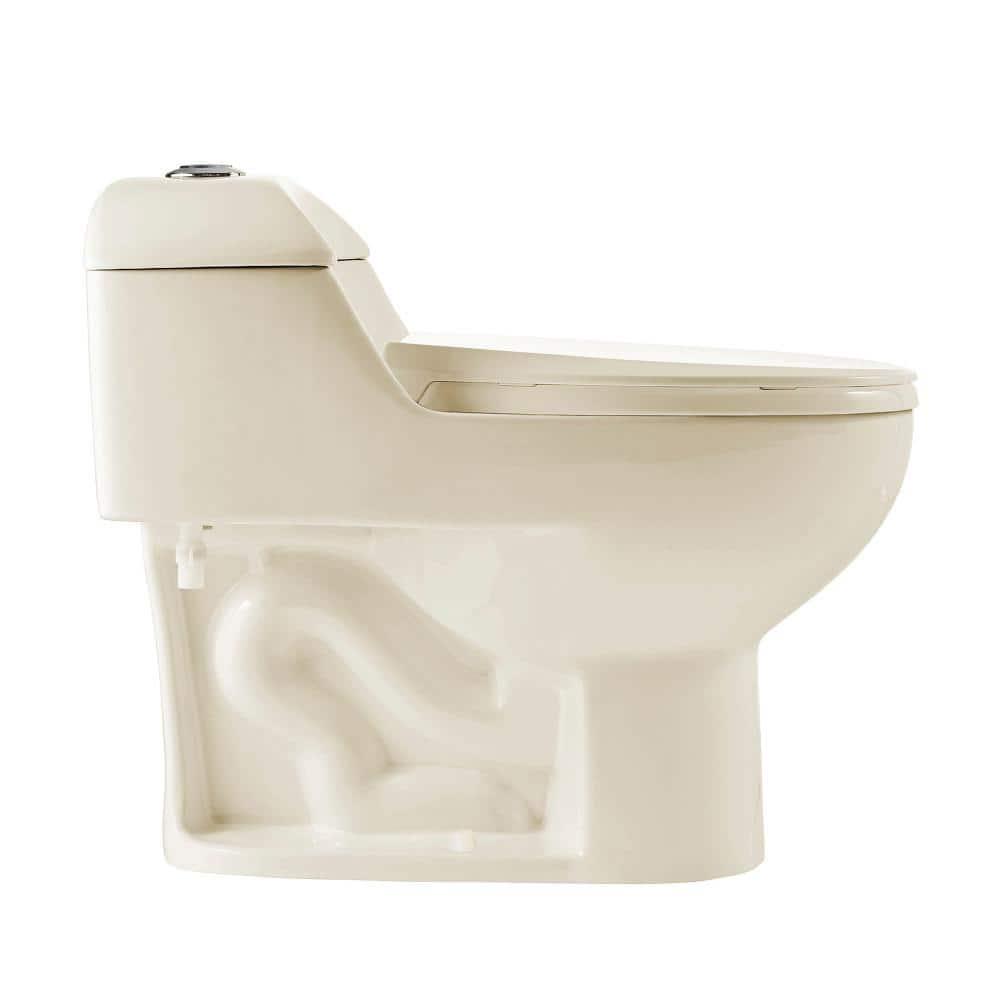 Swiss Madison Chateau 1Piece 08 GPF128 GPF Dual Flush Elongated Toilet in Bisque Seat Included