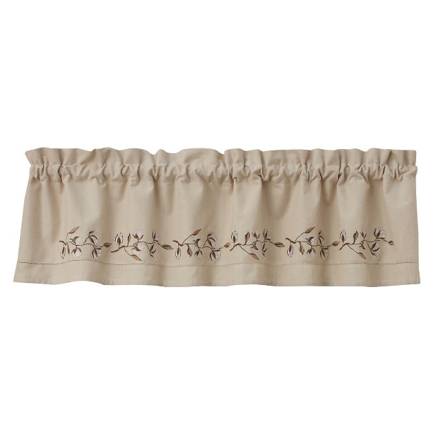 Park Designs Cotton Blossom Embroidered Lined Valance 60 x27 x27 X 14 x27 x27