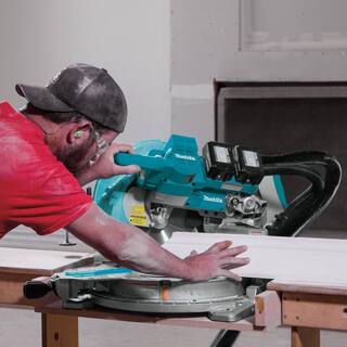 Makita 18V X2 LXT Lithium-Ion 36V Brushless Cordless 10 in. Dual-Bevel Sliding Compound Miter Saw Kit Laser 5.0 Ah XSL04PTU