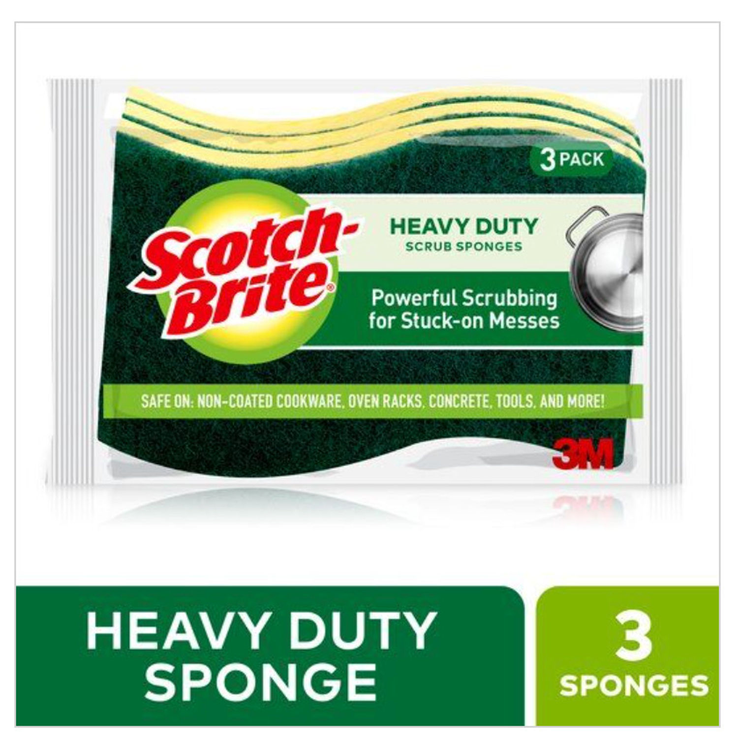 Heavy-Duty Scrub Sponge by Scotch-Briteandreg; MMMHD3