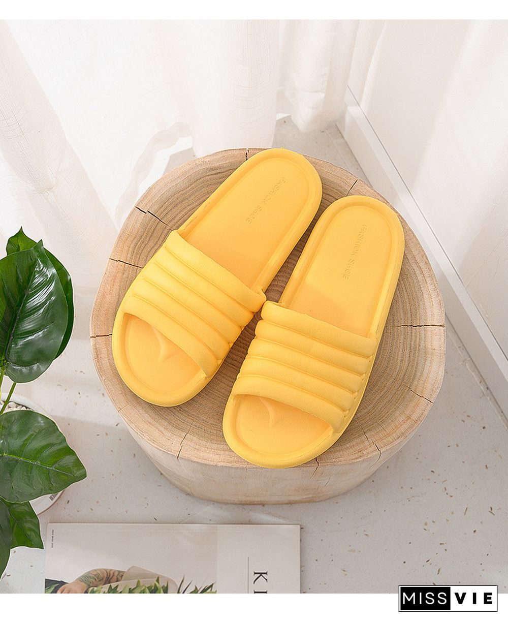 Fashion House Slippers EVA Soft Sole Slide Sandals Men Women Indoor Comfortable Non-slip Home Shower Slippers