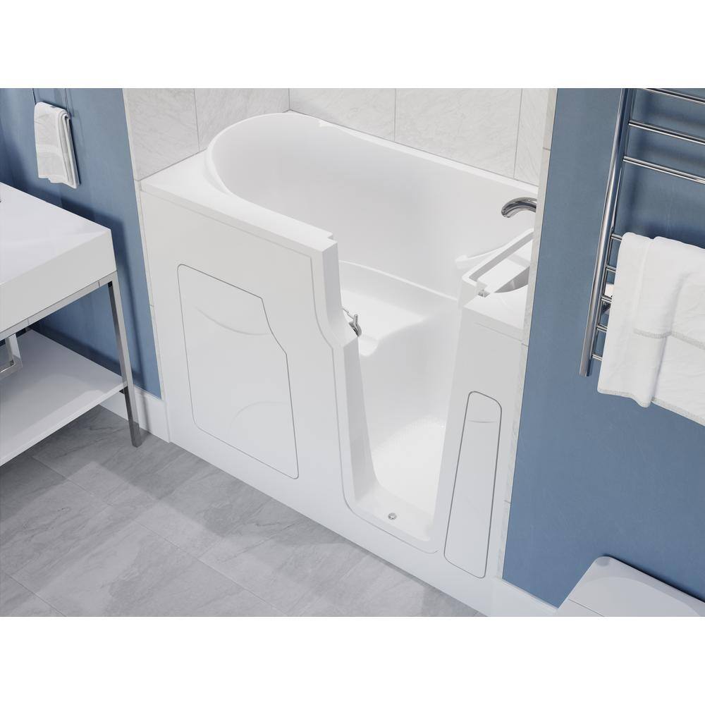 Universal Tubs Safe Premier 52.7 in. x 60 in. x 28 in. Right Drain Walk-In Non-Whirlpool Bathtub in White HD2853RWS-CP