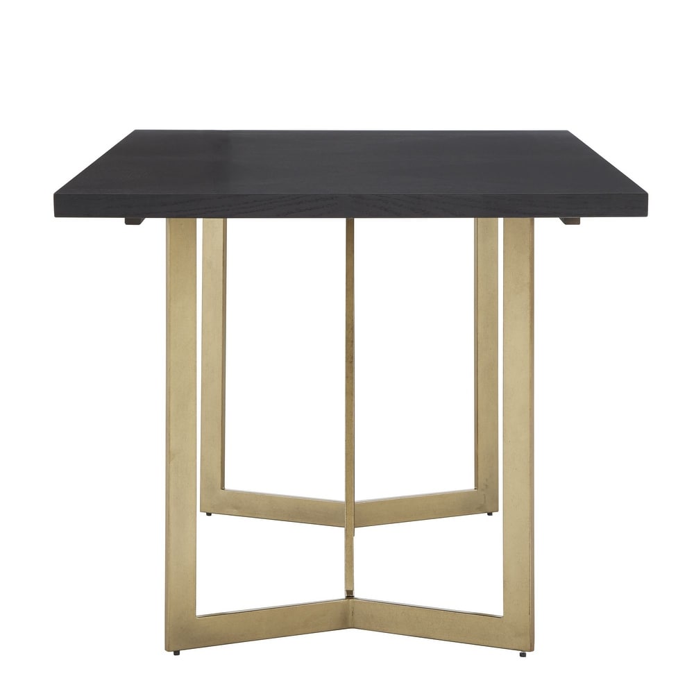 Cheyenne Black and Distressed Gold Finish Dining Set by iNSPIRE Q Modern