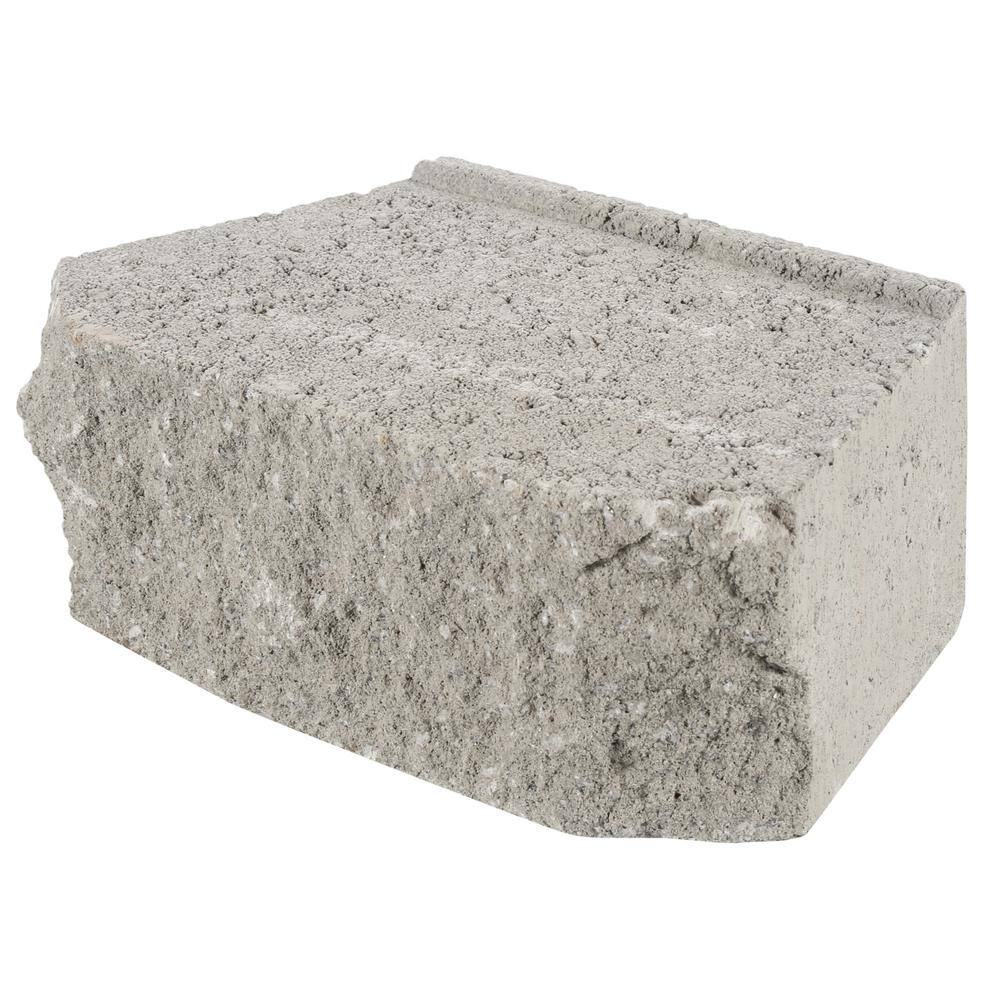 Pavestone 4 in. x 11.75 in. x 6.75 in. Pewter Concrete Retaining Wall Block 81100