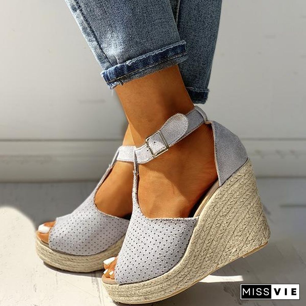 Women Summer Fish Mouth Wedge Sandals