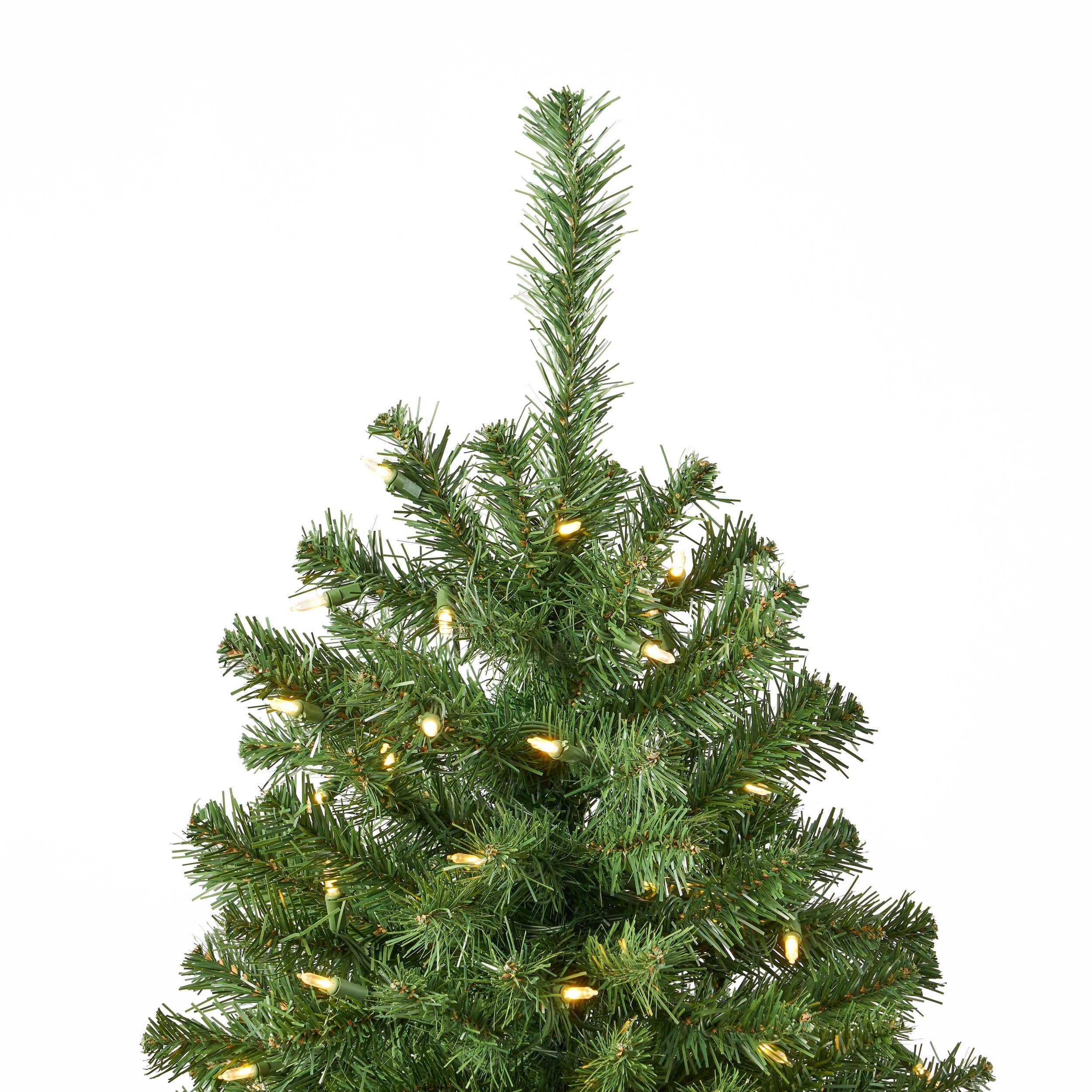 7-foot Noble Fir Pre-Lit Clear LED Hinged Artificial Christmas Tree