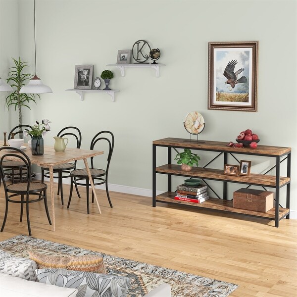 Sofa Console Table， 3 Tiers TV Console Stand， Entryway Table