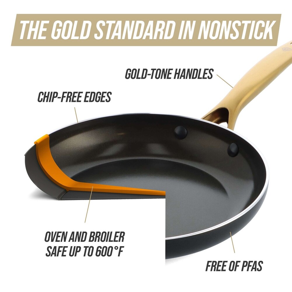 Blue Diamond Gold Edition Healthy Ceramic Nonstick 10\