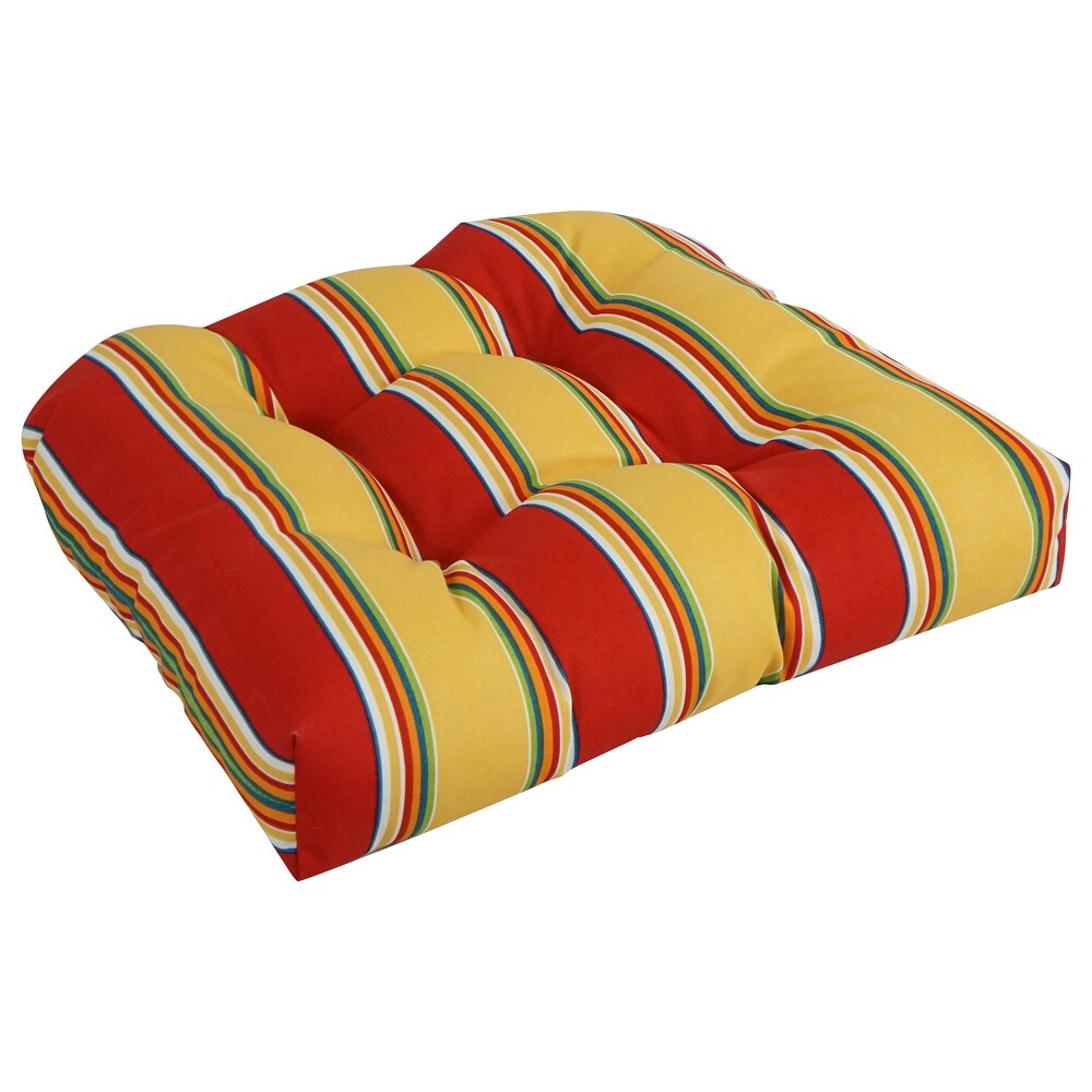 19 inch Rounded Back Indoor/Outdoor Chair Cushions (Set of 2)   19\