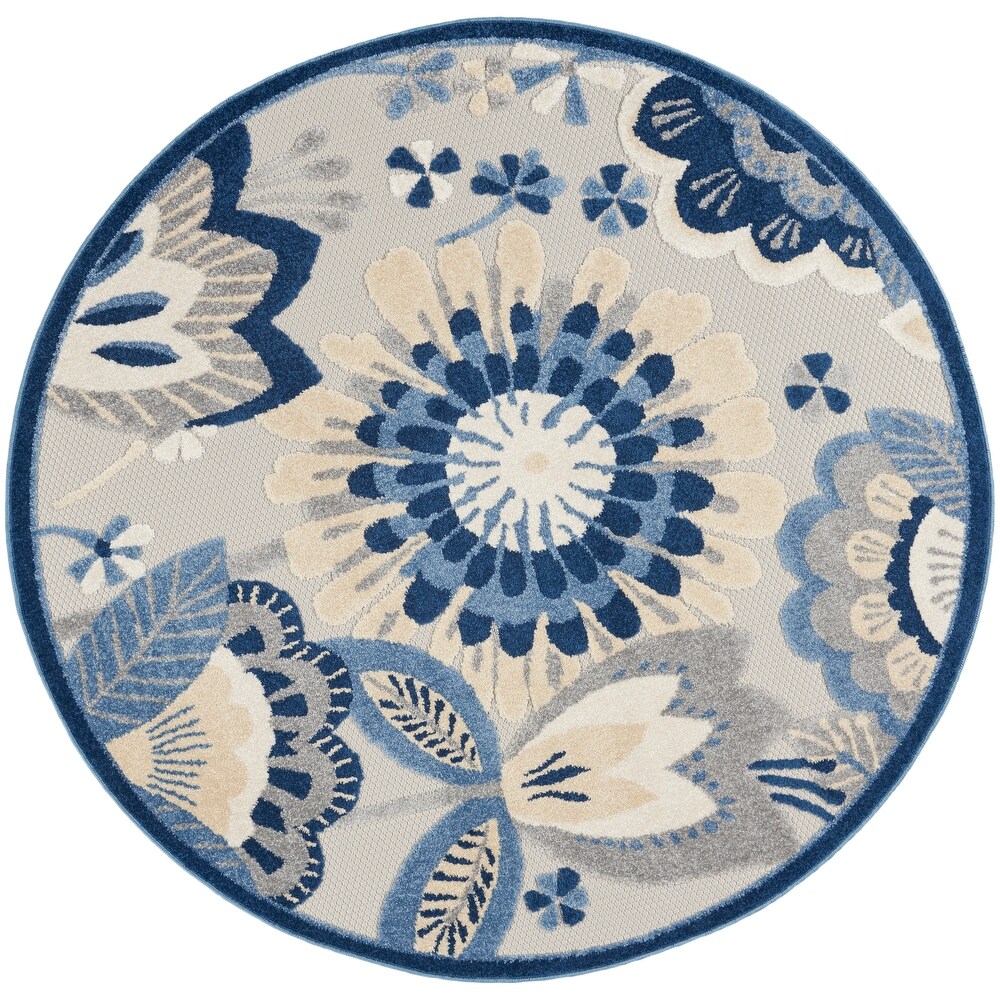 Nourison Aloha Scandinavian Floral Indoor/Outdoor Area Rug