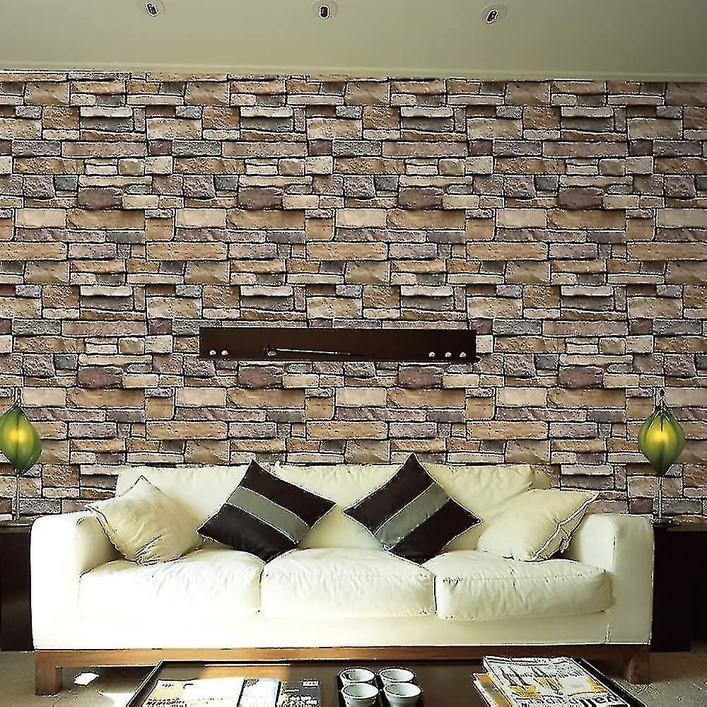 3d Wall Panels Self-adhesive Stone Look Wallpaper Waterproof Brick