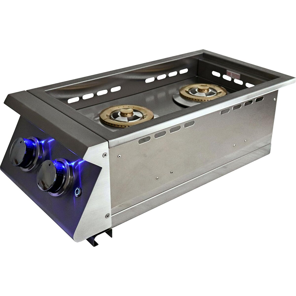 RCS Premier Series Built-In Natural Gas Double Side Burner W/ Blue LED Lights