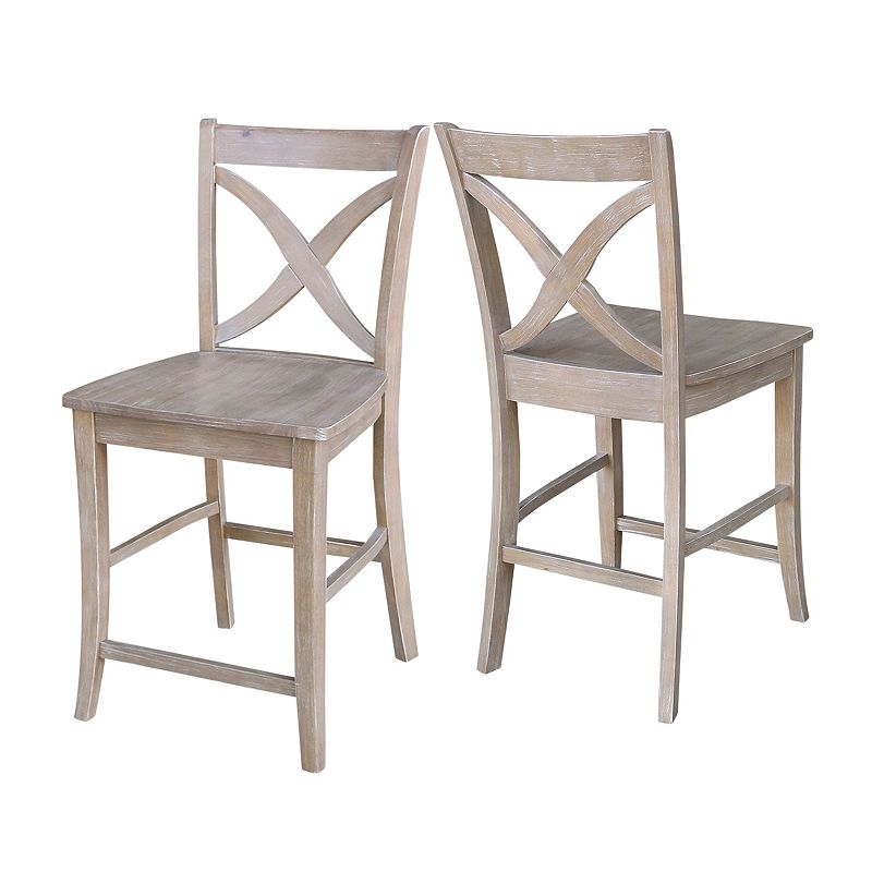 International Concepts Cosmo Crossback Wood Counter Stool