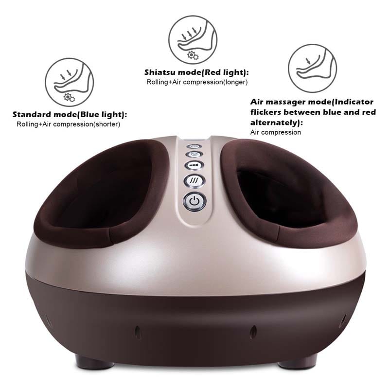 Electric Heated Foot Massager, Shiatsu Deep Kneading Plantar Feet Massage Machine for Pain Foot Muscle Relief with Auto-Off Timer