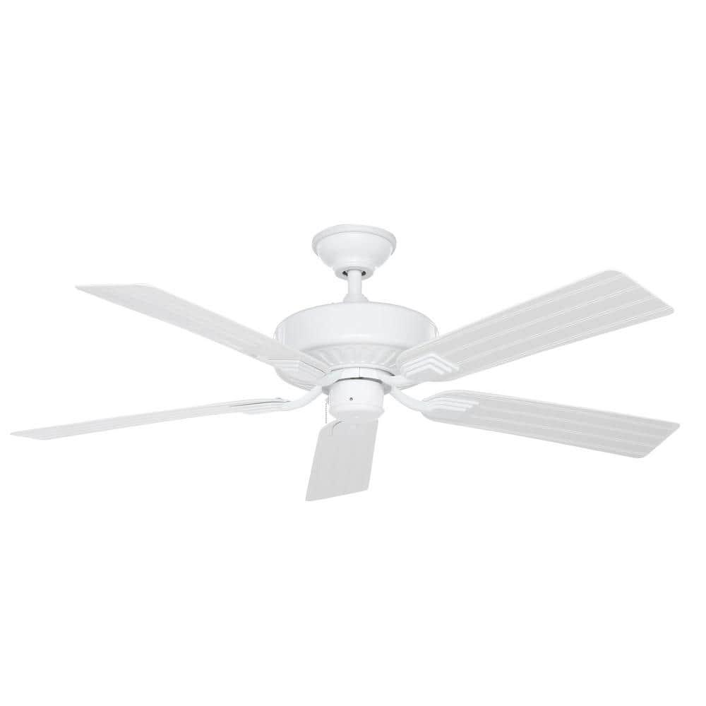 Hampton Bay Barrow Island 52 in IndoorOutdoor White Ceiling fan