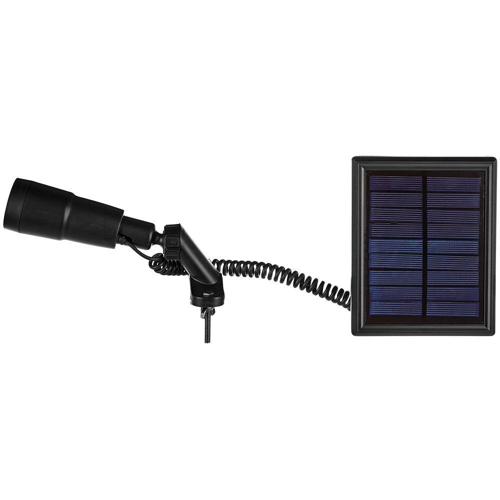 Hampton Bay Solar 50 Lumens Black Outdoor Integrated LED Flag Pole Light WeatherWaterRust Resistant 91932