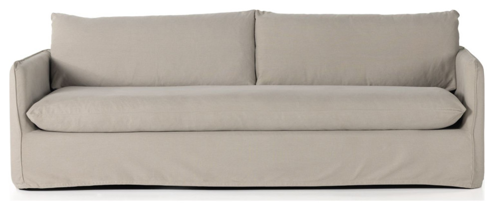 Capella Slipcover Sofa 96 quot  Transitional   Sofas   by Zin Home  Houzz