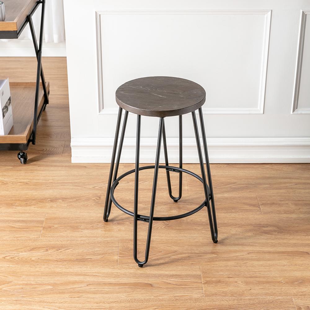 Quinn Counter Stool in Matte Black Finish