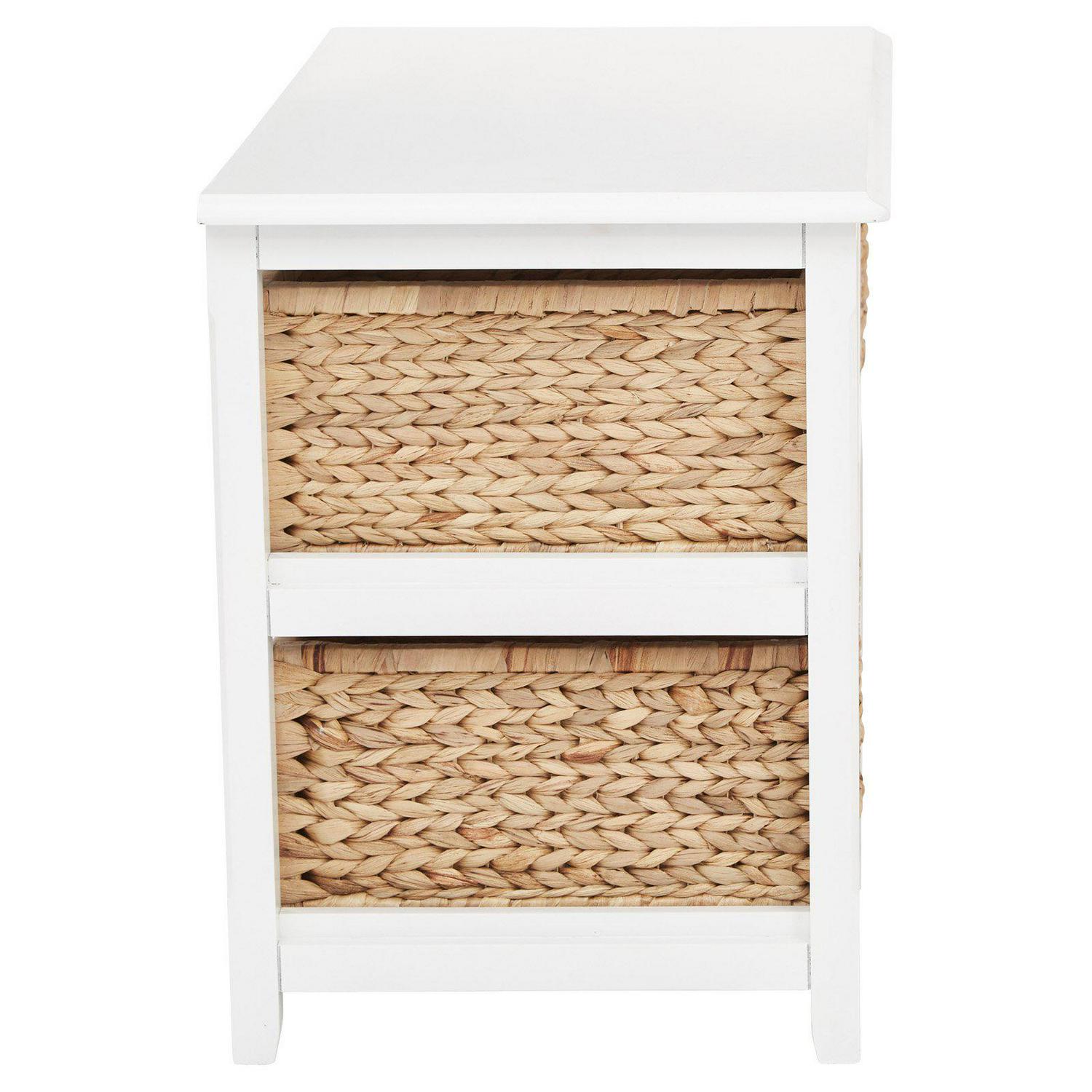 OSP Home Furnishings Seabrook 2 Shelf End Table with 4 Baskets  Crowdfused