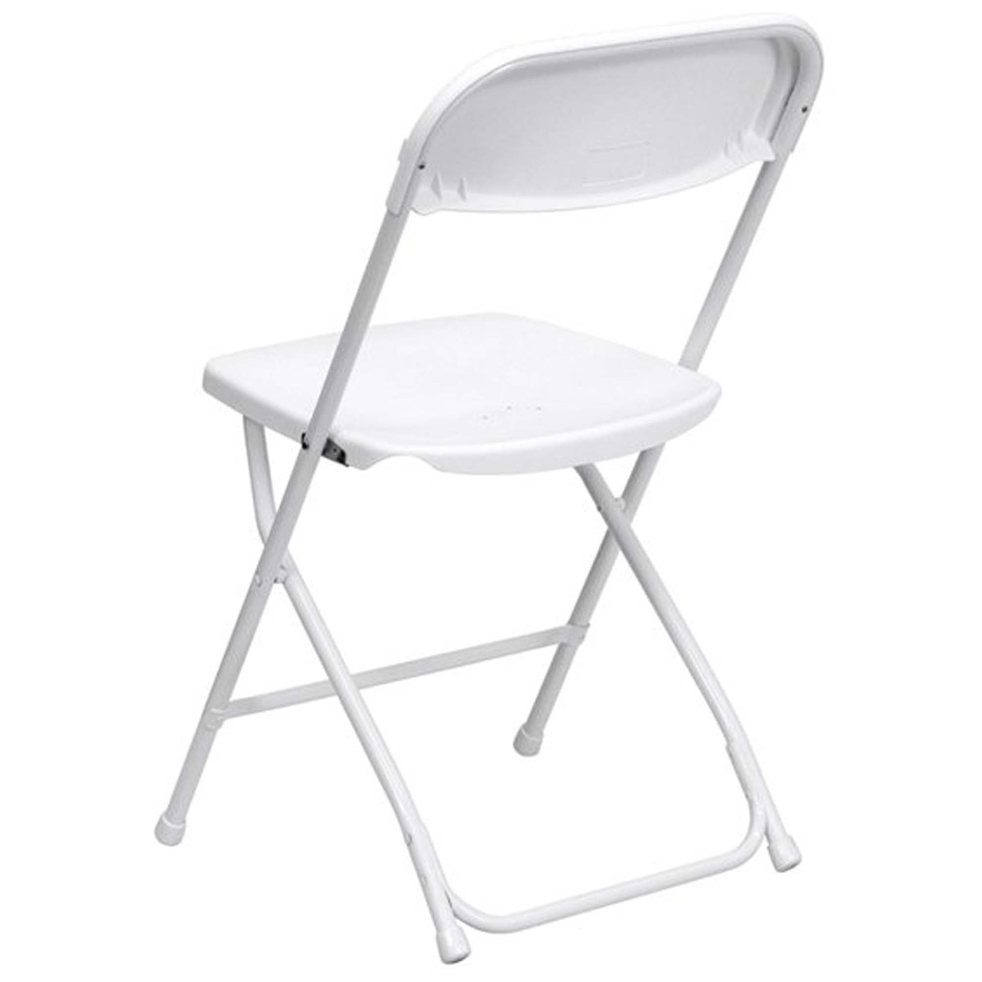 TentandTable Plastic Folding Chairs, White, 50 Pack