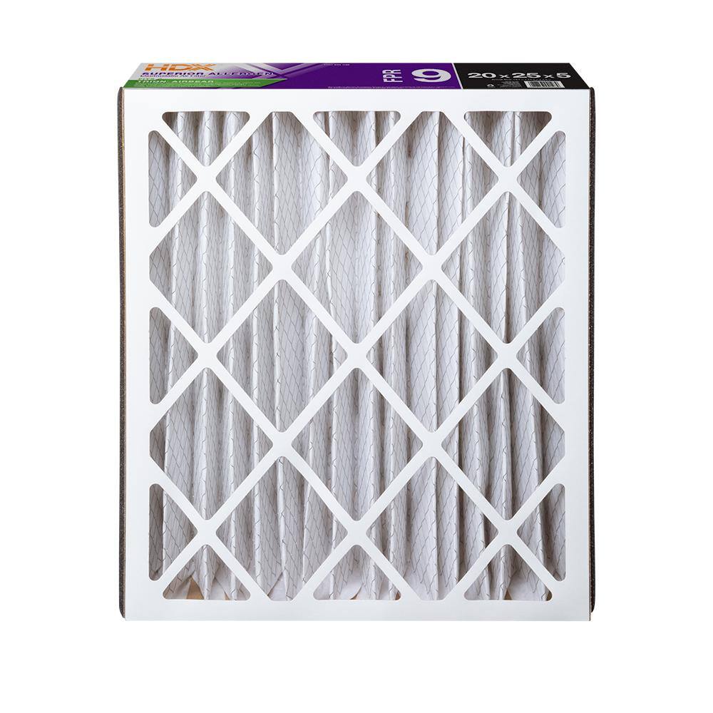 HDX 20 in. x 25 in. x 5 in. Trion AirBear Replacement Pleated Air Filter FPR 9 HDX-AB2025-13-3