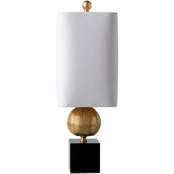 Eaya Table Lamp with Gold Base and White Shade