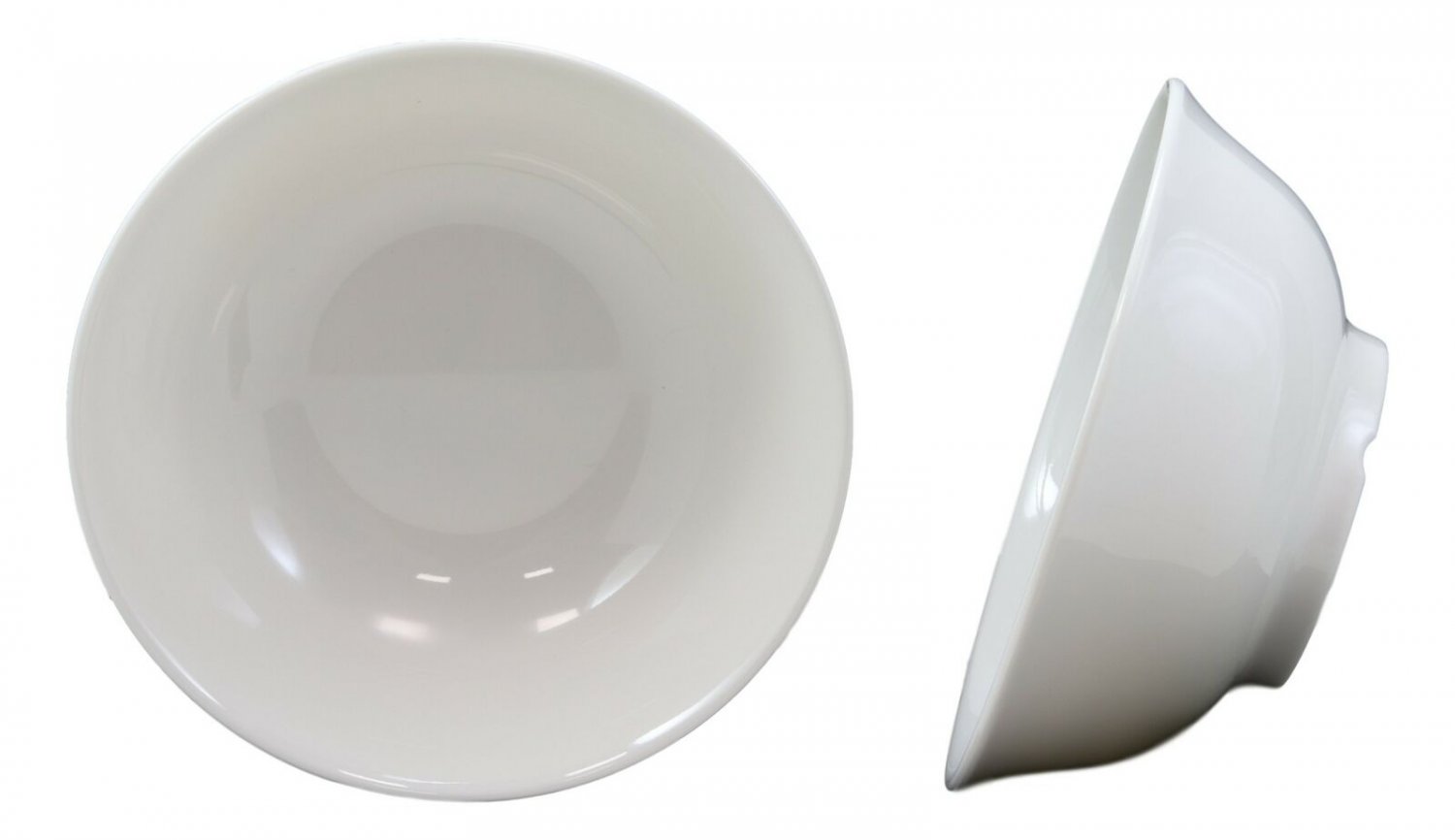 1 Restaurant Supply Contemporary Round White Jade Melamine Large Soup Bowls Set 2 EBR02