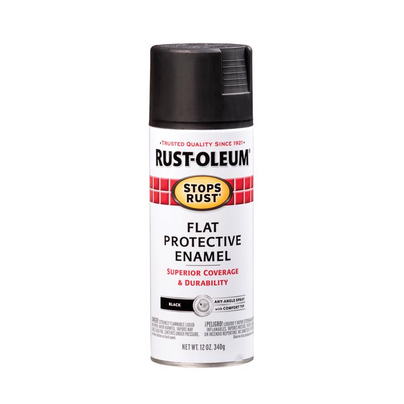 SPRYPAINT FLATBLACK 12OZ