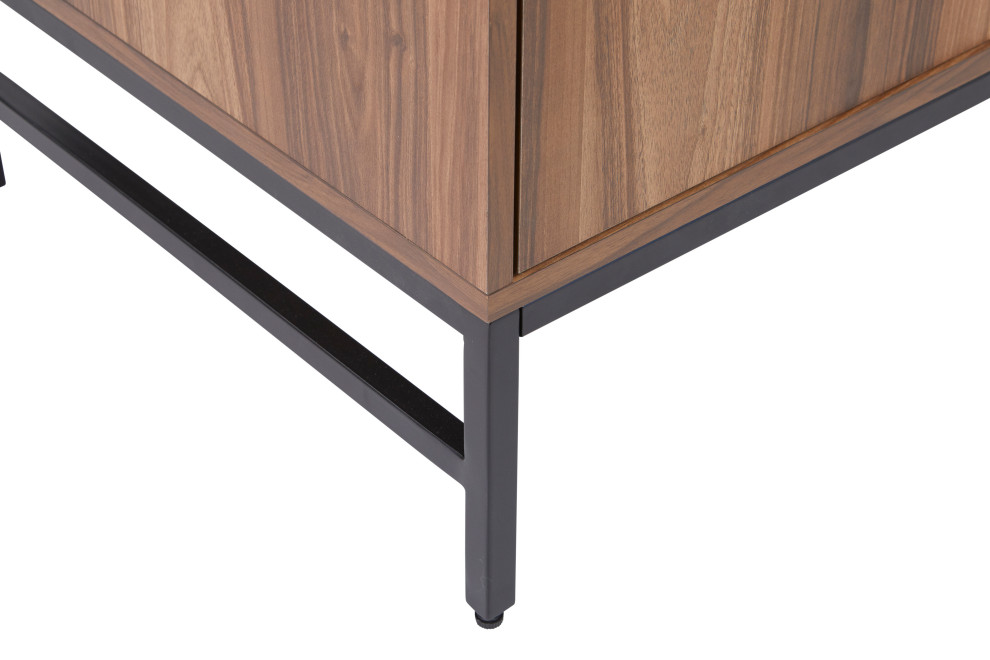 Walnut 2 Door Printer Cabinet 32x22x31   Industrial   Accent Chests And Cabinets   by Unique Furniture  Houzz