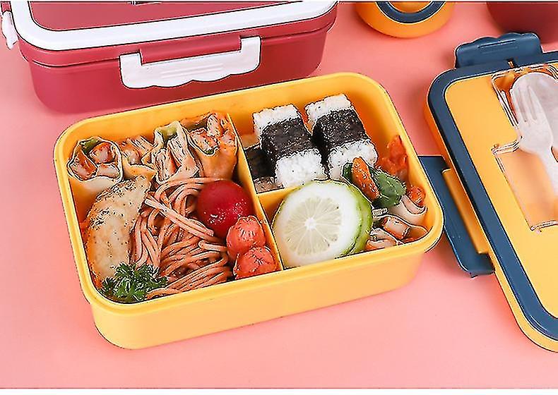 Bento Lunch Box， Lunch Box Kids - 1000ml Insulated Lunch Box With 4 Compartments Bento Box Adult Lun