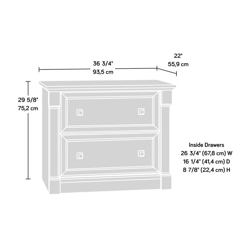 SAUDER Palladia Glacier Oak Decorative Lateral File Cabinet with 2-Drawers 432728